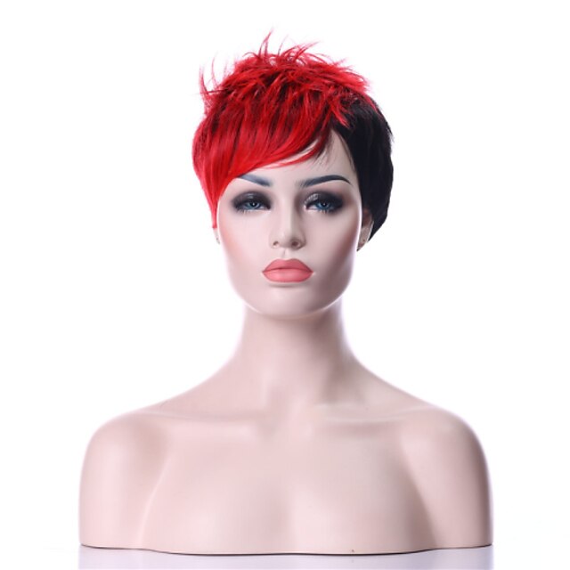  Συνθετικές Περούκες Σγουρά Σγουρά Περούκα Κόκκινο Συνθετικά μαλλιά 6 inch Γυναικεία Κόκκινο hairjoy