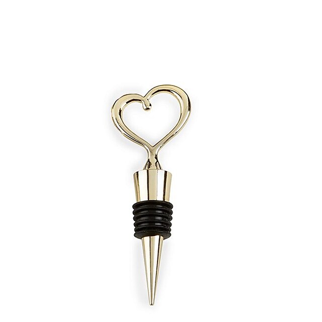  50th Anniversary Heart Of Gold Wine Bottle Stopper Barware, Wedding Favor, party Gift