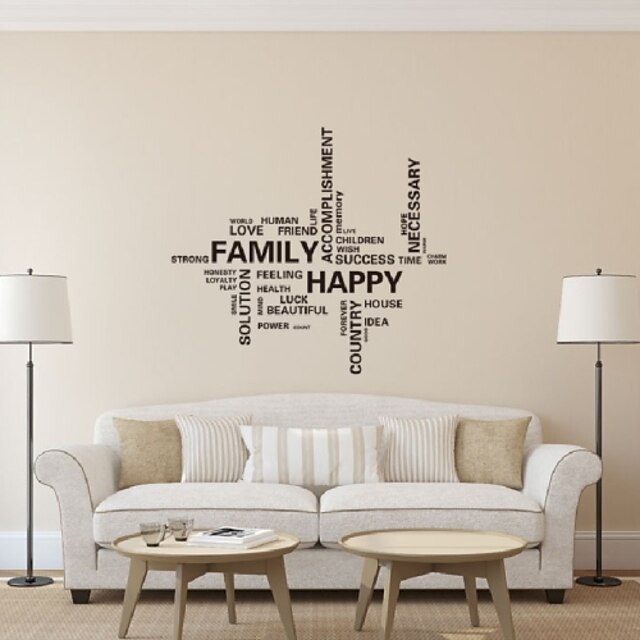  Decorative Wall Stickers - Words & Quotes Wall Stickers Animals People Still Life Romance Fashion Shapes Vintage Holiday Cartoon Leisure