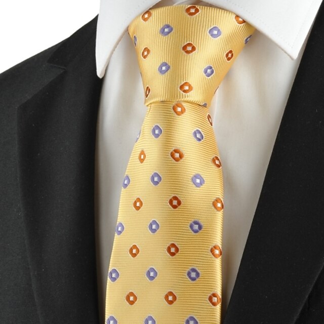  עניבה-דוגמא(כחול / צהוב,פוליאסטר)