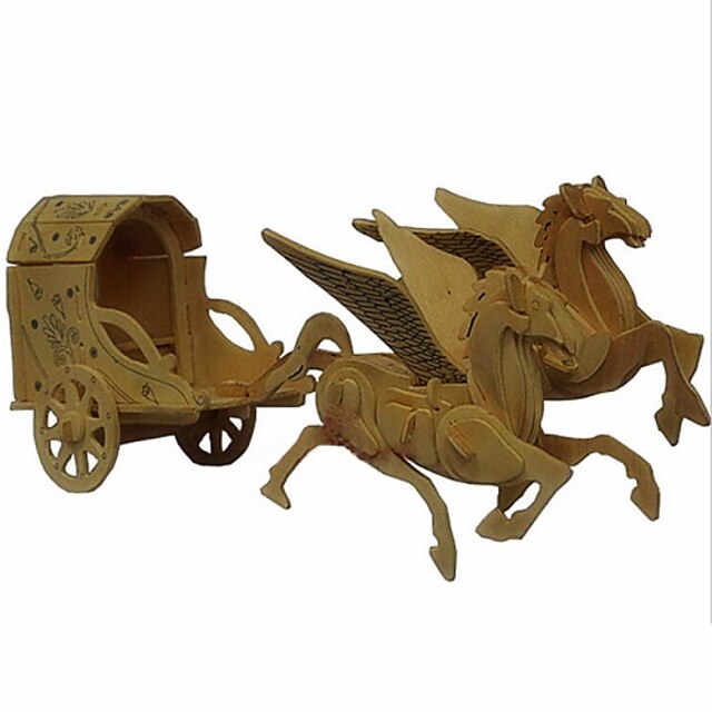  Carriage 3D Puzzle Wooden Puzzle Wooden Model Wood Kid's Adults' Toy Gift