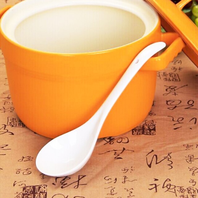  Hotel Restaurant Ceramic Spoon Porcelain Spoon Cookware Tableware