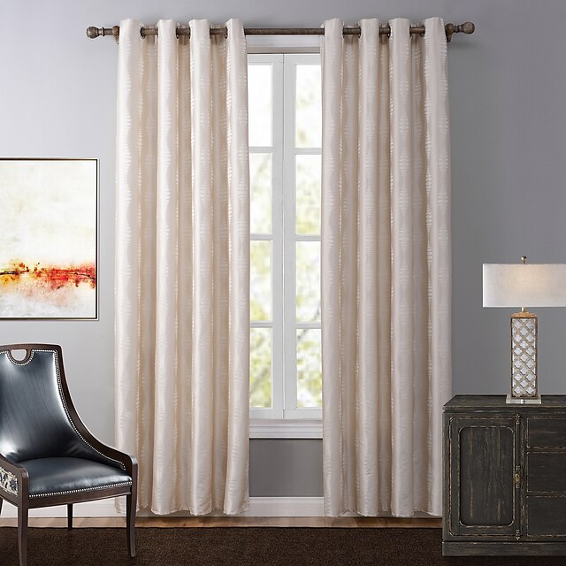  Blackout Curtains Drapes Bedroom Geometic Polyester Jacquard