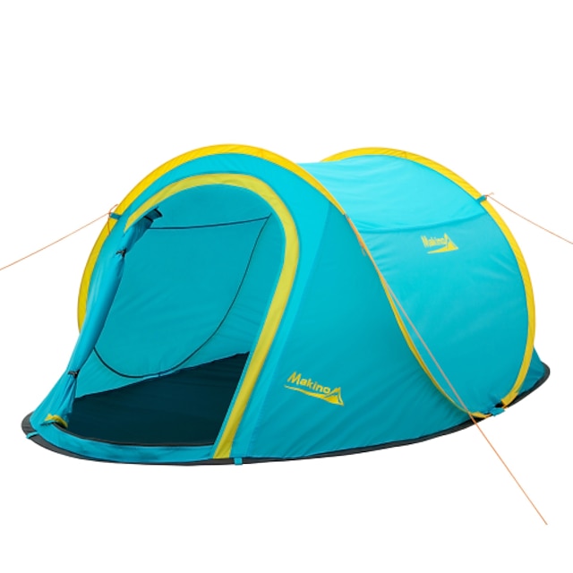  2 אנשים פופ באוהל חיצוני עמיד למים עמיד מוגן מגשם שכבה כפולה אוהל פופ-אפ Dome קמפינג אוהל 2000-3000 mm ל דיג צעידה חוף פיברגלס פּוֹלִיאֶסטֶר / קל במיוחד (UL)