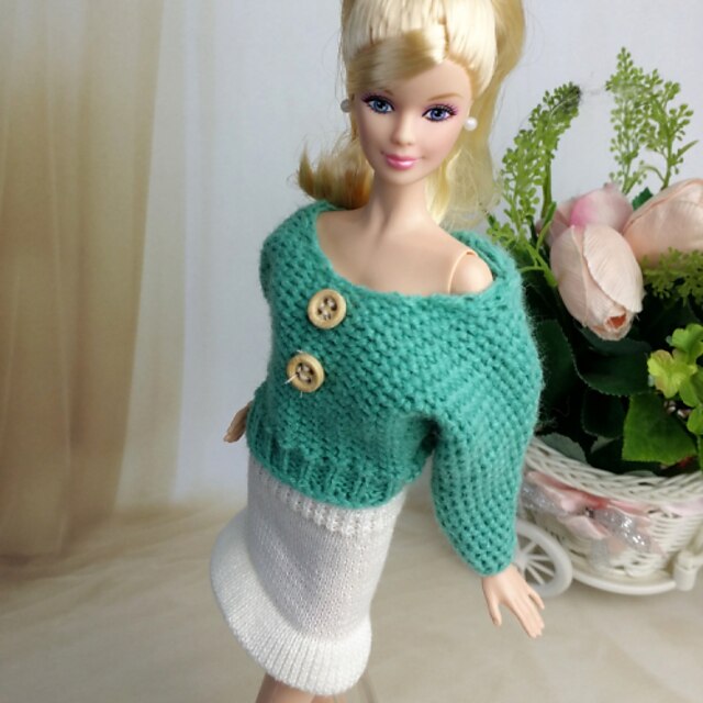  Nuken mekko Vapaa-aika varten Barbie Villainen Keinotekoinen villa Hameet / Toppi / Hame varten Tytön Doll Toy / Lapset