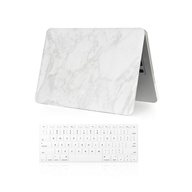  2 in 1 MacBook Case with Keyboard Flim for Air Pro Retina 11 12 13 15 Marble PVC Laptop Cover Case for Macbook New Pro 13.3 15 inch with Touch Bar