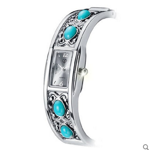 Damen Armband-Uhr Quartz Wasserdicht Edelstahl Band Analog Modisch Elegant Silber - Silber
