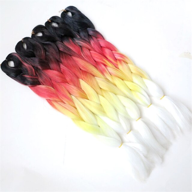  1 12packs multi color braiding hair high temperature braiding hair 100g pcs synthetic braiding hair extensions