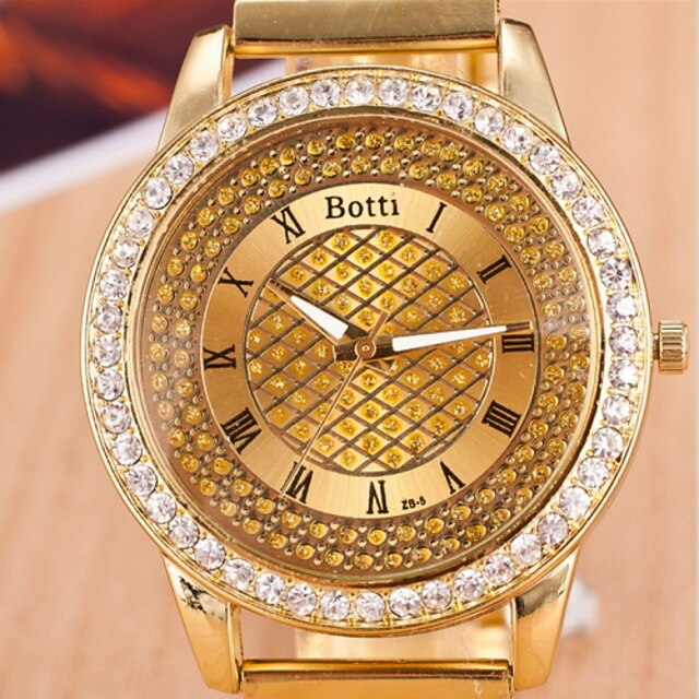  Men's Wrist Watch Quartz Gold Analog White Golden