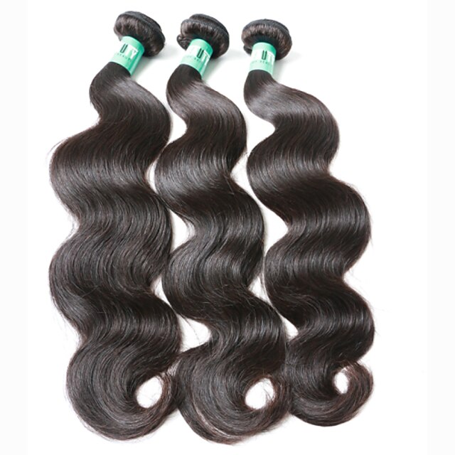  Indian Hair Body Wave Human Hair Weaves 3 Pieces 0.3