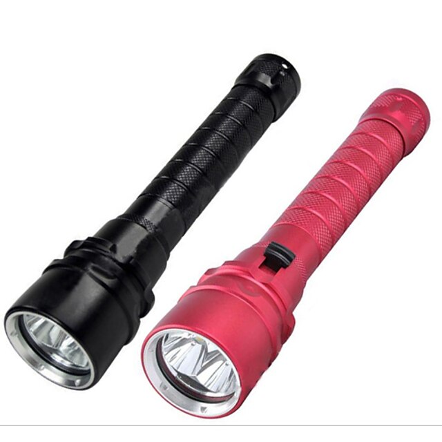  LS1781 Diving Flashlights / Torch Tactical Waterproof 3000 lm LED LED 3 Emitters 1 Mode Tactical Waterproof Rechargeable Impact Resistant Nonslip grip Emergency Camping / Hiking / Caving Everyday Use