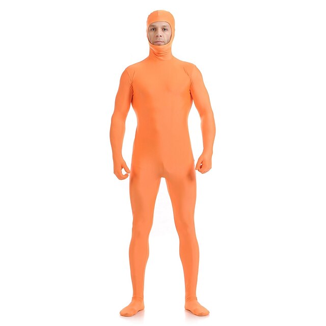  Zentai asut Ihon puku Kokohaalari Ninja Aikuisten Spandex Lycra Cosplay-asut Miesten Naisten Oranssi Yhtenäinen Halloween / Trikoot / Kokopuku / Trikoot / Kokopuku / Erittäin elastinen