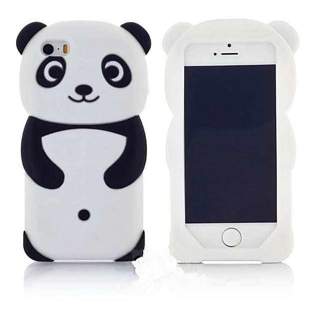  nueva más popular de silicona lindo de la panda 3d suave de la caja del teléfono de la piel cubierta protectora para iPod Touch 6/5