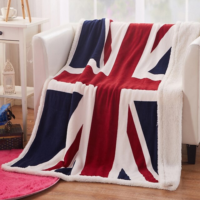  130*160cm 3d UK/US Flag blanket cashmere plaids