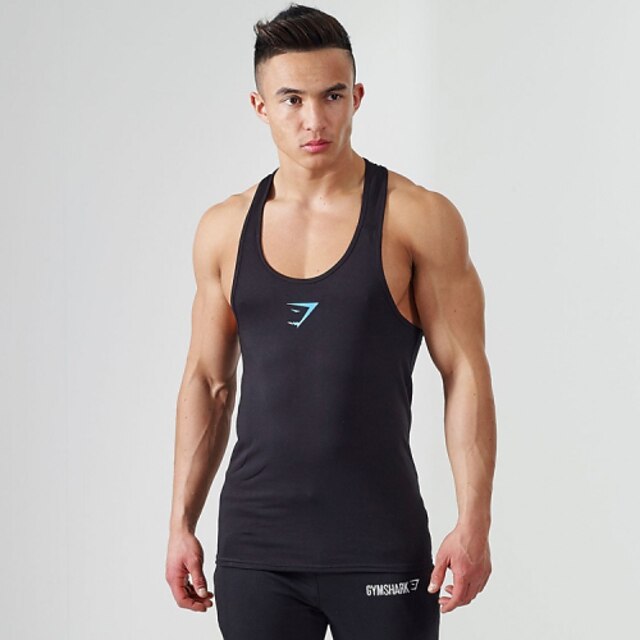  Men's Sports Vest / Gilet Shirt Tracksuit Exercise & Fitness Racing Basketball Sleeveless Activewear Breathable Quick Dry Moisture Permeability High Breathability (>15,001g) Compression