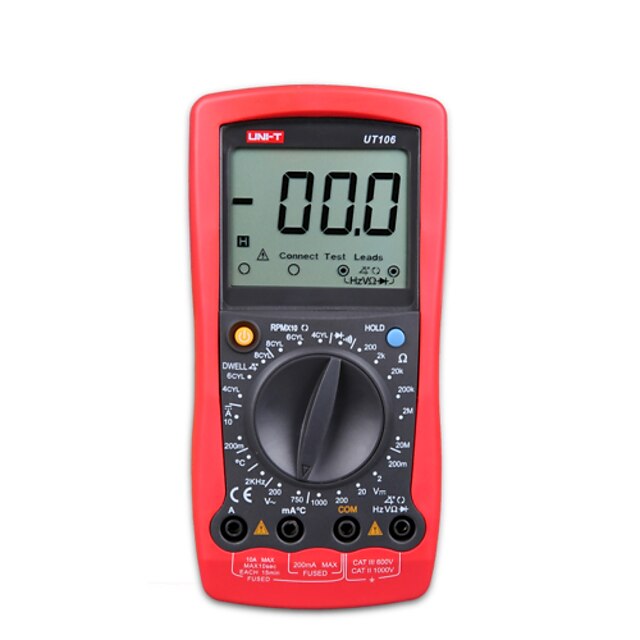  UNI-T® Handheld Automotive Multipurpose Meter With Dwell And Tach And Temperature