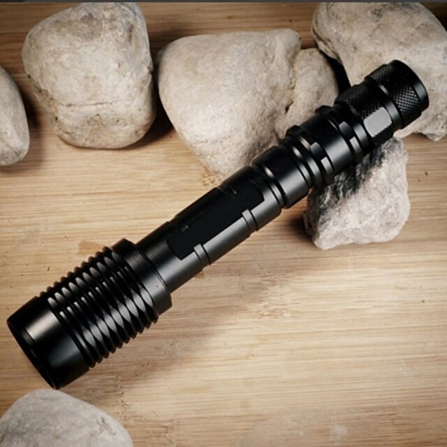  ZK60 LED Flashlights / Torch Tactical Waterproof 1100 lm LED Cree® XM-L2 T6 1 Emitters 5 Mode Tactical Waterproof Zoomable Rechargeable Adjustable Focus Impact Resistant Camping / Hiking / Caving