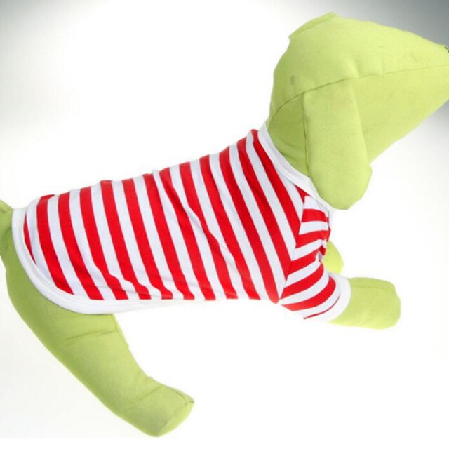  Hund Trøye / T-skjorte Stribe Britisk Mote Hundeklær Valpeklær Hundeklær Svart Gul Rød Kostume for Girl and Boy Dog Terylene XS S M L XL