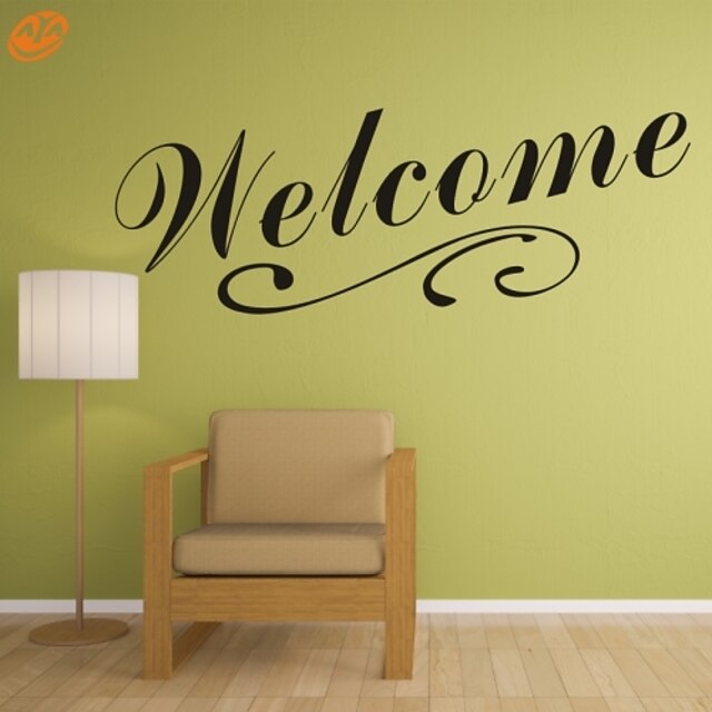  AYA™ DIY Wall Stickers Wall Decals,  Welcome English Words & Quotes PVC Wall Stickers