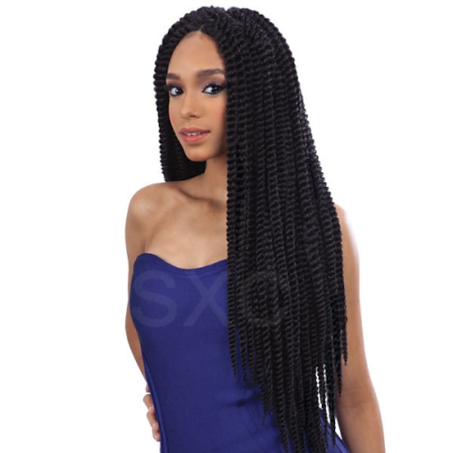  Synthetic Lace Front Wig Kinky Curly Kinky Curly Lace Front Wig Long Black Dark Black Natural Black Dark Brown Synthetic Hair Women's Middle Part African American Wig Braided Wig Black Brown