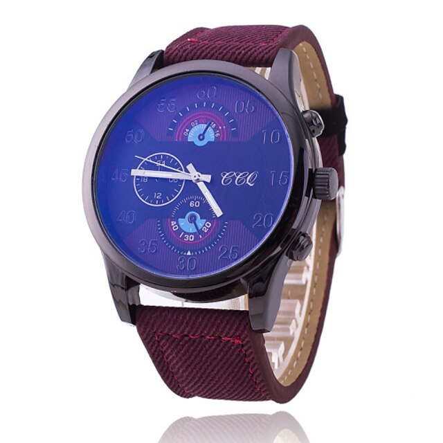  Xu™ Men's Wrist Watch Quartz Black / Blue / Red Analog Wine Black Blue
