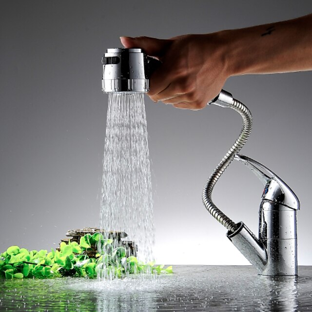  Widespread Single Handle Five Holes with Nickel Polished Kitchen faucet