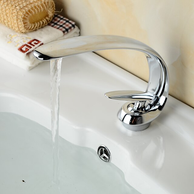  Bathroom Sink Faucet - FaucetSet Chrome Centerset Single Handle One HoleBath Taps