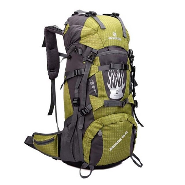  Rucksack Commuter Backpack 60L - Waterproof Breathable Waterproof Zipper Outdoor Camping / Hiking Traveling Nylon Oxford Green Blue Light Green