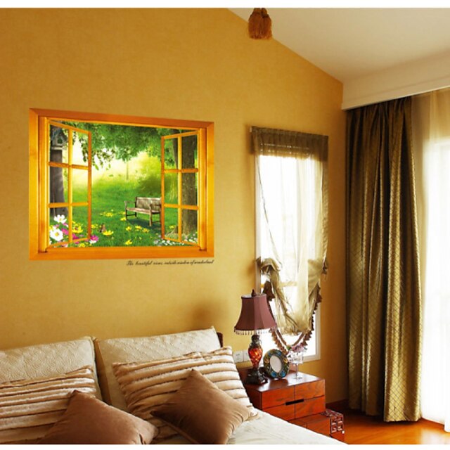  Wall Decal Decorative Wall Stickers - 3D Wall Stickers Landscape Animals Still Life Florals Re-Positionable Removable