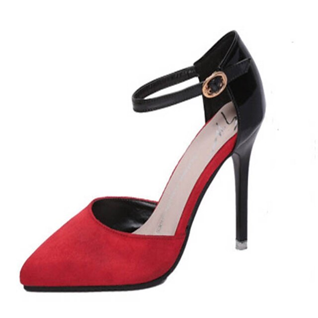  Women's Stiletto Heel Buckle PU Spring / Summer / Fall Red / Green / Black / Wedding / Party & Evening / Party & Evening