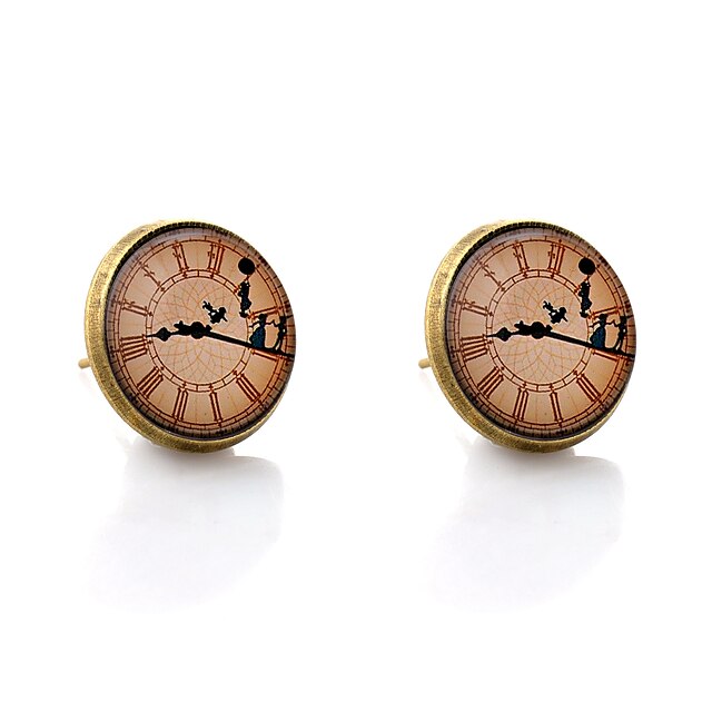  Women's Stud Earrings Simple Style Earrings Jewelry Bronze For Wedding Party Daily Casual