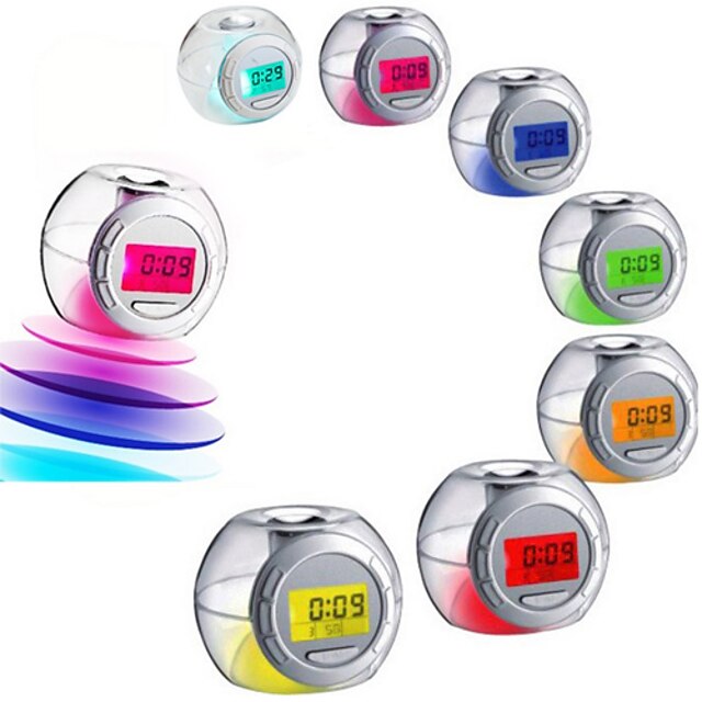  Reloj despertador Digital El plastico LED 1pcs