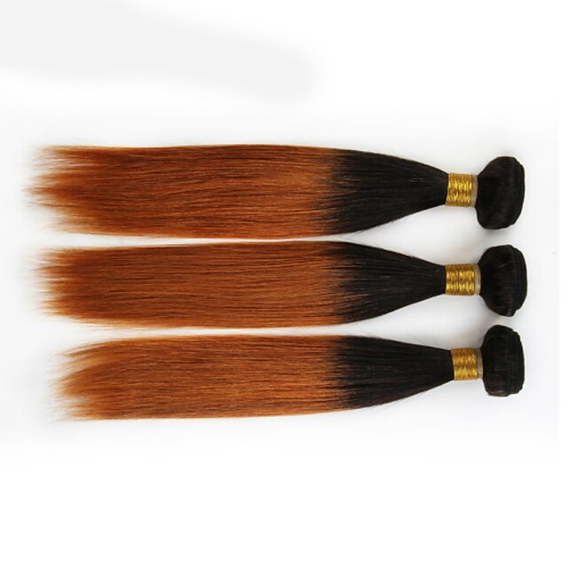  1 Bundle Brazilian Hair Straight Natural Color Hair Weaves / Hair Bulk Human Hair Weaves Human Hair Extensions