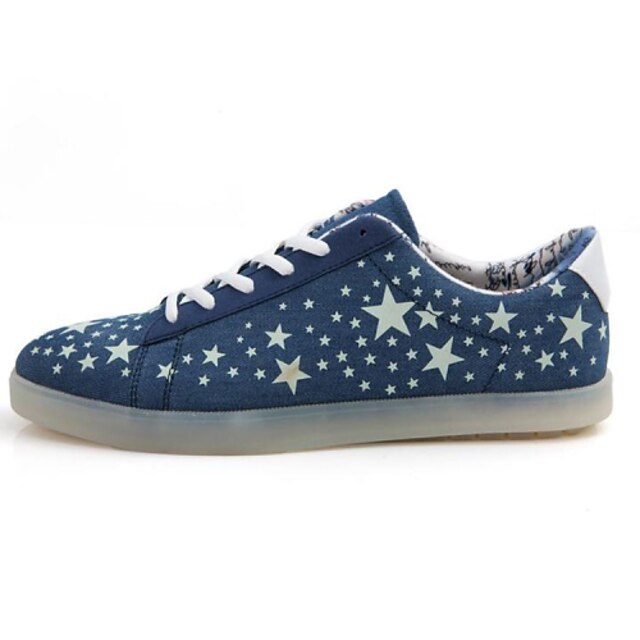  Men Women Unisex Couple  Outdoor / Athletic / Casual Canvas Star Pattern  Luminous Fluorescent Sports Shoes Sneakers