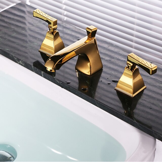  Badewannenarmaturen - Moderne Rotgold Romanische Wanne Messingventil Bath Shower Mixer Taps / Zwei Griffe Drei Löcher