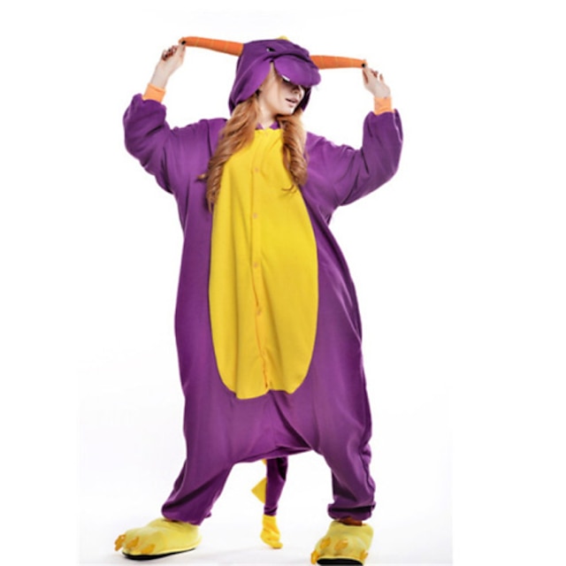  Volwassenen Kigurumi-pyjama's Draak Dinosaurus Dieren Lapwerk Onesie pyjama's Polar fleece Cosplay Voor Mannen & Vrouwen Kerstmis Dieren nachtkleding spotprent Festival / Feestdagen kostuums