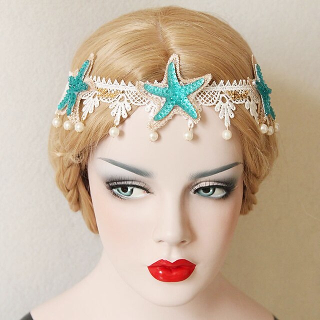  The Starfish Pearl Lace Headdress Decoration