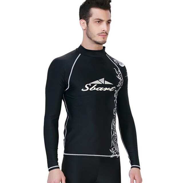  SBART Men's Diving Rash Guard UV Sun Protection / SPF50 / Thermal / Warm Chinlon Long Sleeve Beach Wear Sun Shirt / Top Swimming / Diving