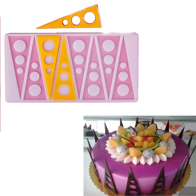  moule de plugin de gâteau de moule de gâteau de chocolat de triangle de cercle de silicone