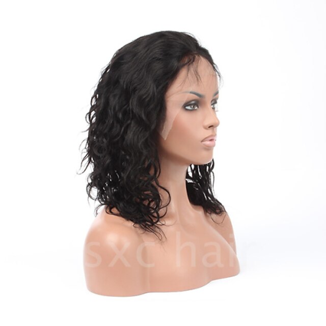  Human Hair Full Lace Lace Front Wig Wavy 130% Density 100% Hand Tied African American Wig Natural Hairline Short Medium Long Women's