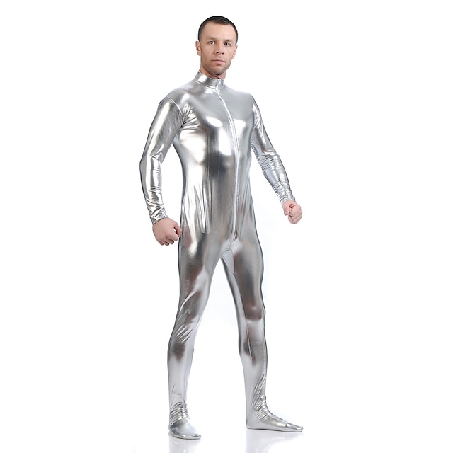 Shiny Zentai Suits Skin Suit Adults Spandex Latex Cosplay Costumes Sex Men S Women S Solid