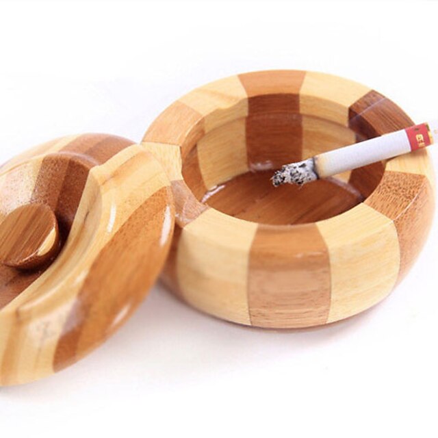  eple form bambus kjølig askebeger runde tre smokeless sigar askebeger hjem dekorasjoner håndverk