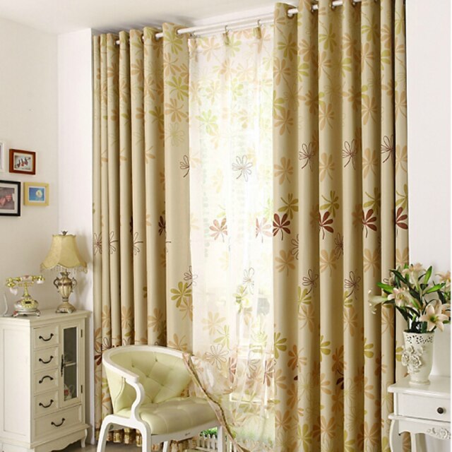  Moderni Pimennysvuoritus Drapes 2 paneeli Olohuone   Curtains / Living Room