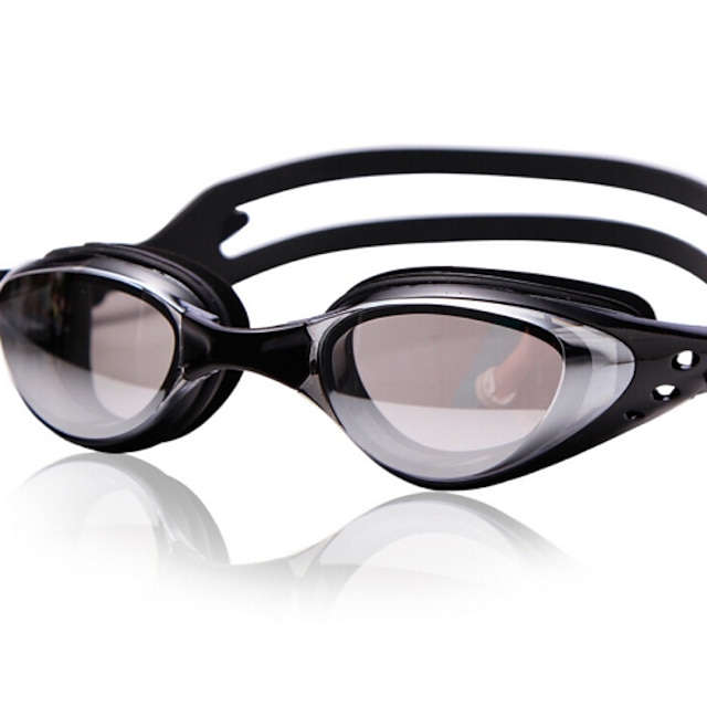  Óculos de Natação Prova-de-Água Anti-Nevoeiro Tamanho Ajustável Proteção UV Espelhado Banhado Para Adulto silica Gel PC Vermelho Preto Azul Cinzento