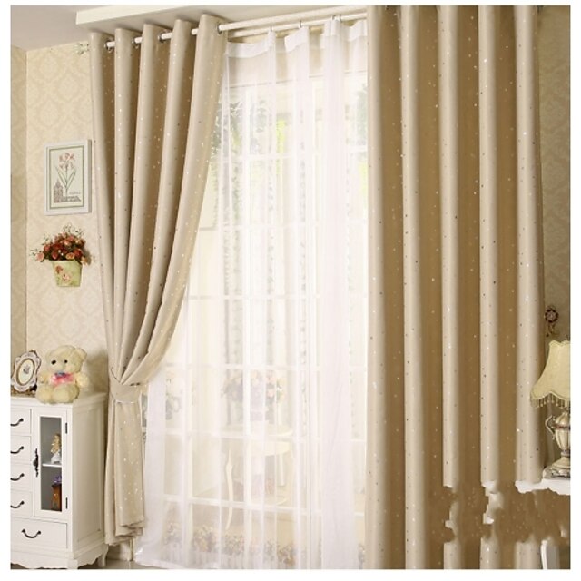  Blackout Curtains Drapes Living Room Geometic Polyester