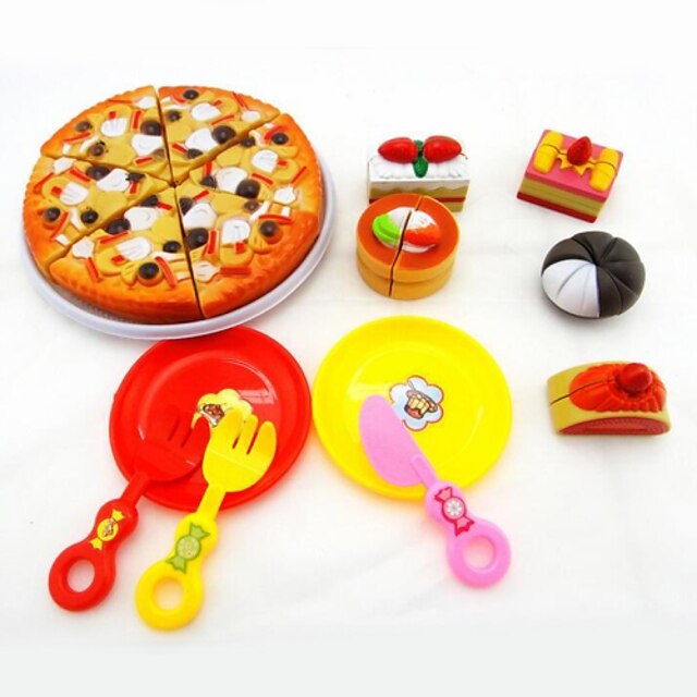  Sets Jouet Cuisine Nourriture Factice / Faux Aliments Jeu de Rôle Gâteau Dessert Plastique Enfant Jouet Cadeau