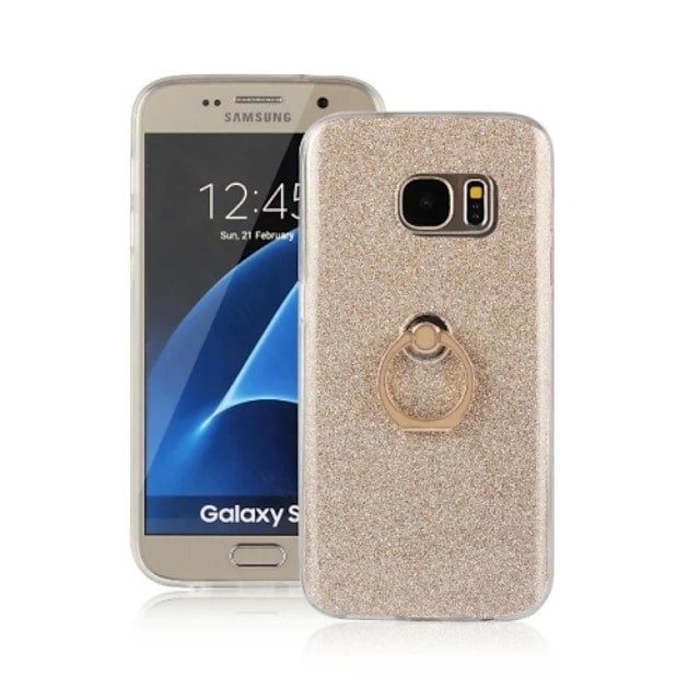 Custodia Per Samsung Galaxy Samsung Galaxy S7 Edge Con supporto Supporto ad anello Custodia posteriore Glitterato TPU per S7 edge S7 S6