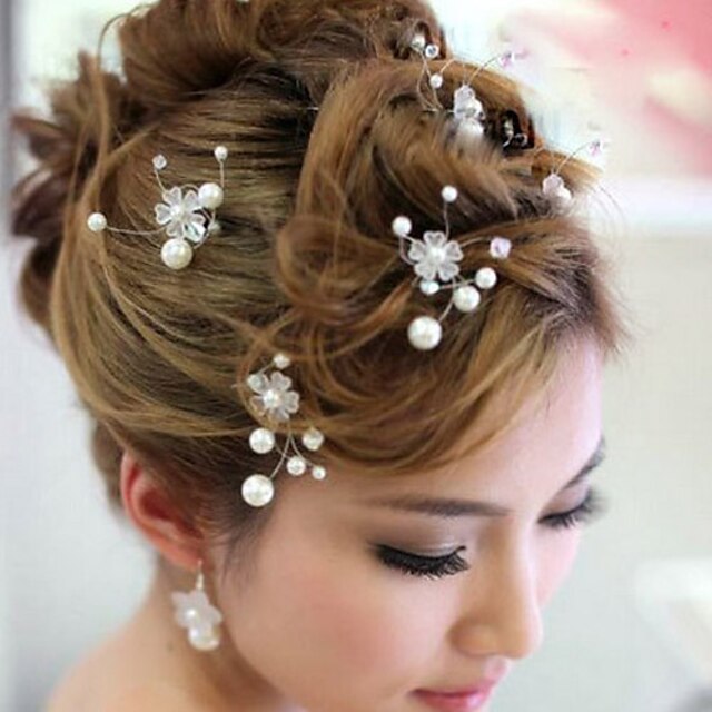  Pearl Hair Clip / Hair Pin with Pearls 1pc Wedding / Special Occasion Headpiece