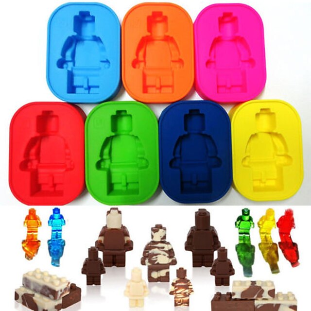  1pc Silicone DIY For Ice Ice Cream Robot Tray Cake Molds Bakeware tools