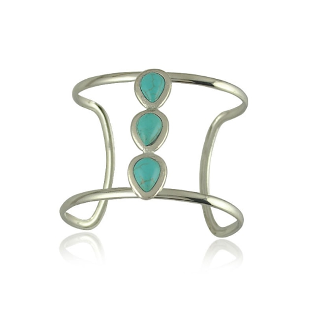  Blue Turquoise Cuff Bracelet Jewelry Green For Party Anniversary Gift Daily Casual Outdoor